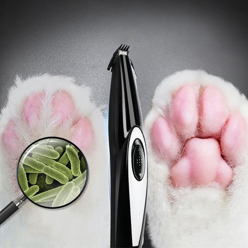 

Dog Clippers Professional Pet Foot Hair Trimmer Dog Growing Clipper USB Rechargeable Butt Ear Eyes Hair Cutter Remover Low-noise White