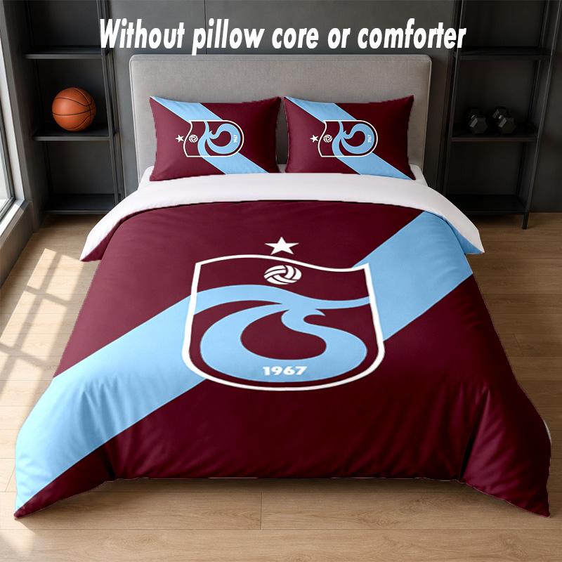 Trabzonspor FC Design Bed Bedding Set 1 Duvet Cover + 2 Pillowcases Soft Breathable Household Bed Linens