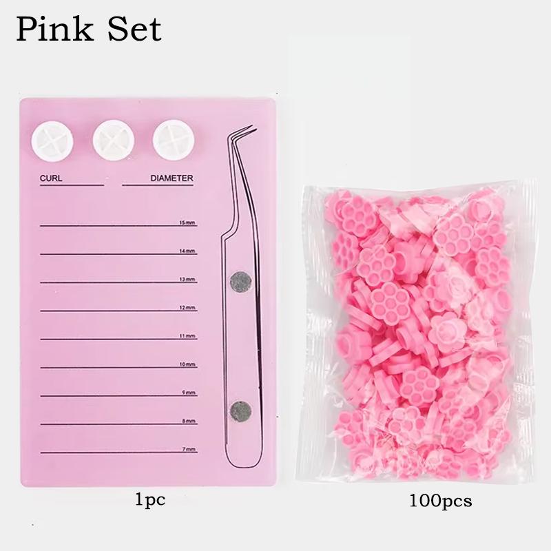 Eyelash Extension Scale Holder Magnetic Acrylic Lash Board Glue Pallet Cup Clean Hygienic False Eyelash Pad Eyelash Makeup Tools