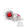 Orecchini a bottone stile gemma Hiphop da uomo nuovi Bling Ice Blue Ruby Vendita calda Accessori per orecchini Hip Hop