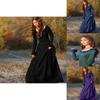 Elegante Abito Medievale da Donna con Maniche Lunghe per Eventi Cosplay Gotici di Halloween
