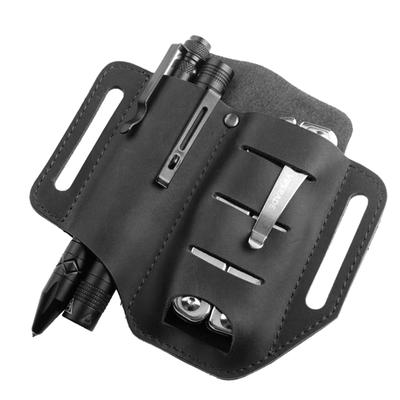 PU-Leder Multitool-Halter Essentieller Organizer Gürteltasche Stifttasche Outdoor-Werkzeugverpackung Werkzeugschrank 13,5x15,2cm