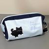1 Piece Student Pencil Case For Boy Girl Korean  Cartoon Black Cat Pencil Bag High Capacity Stationery Storage Bag School