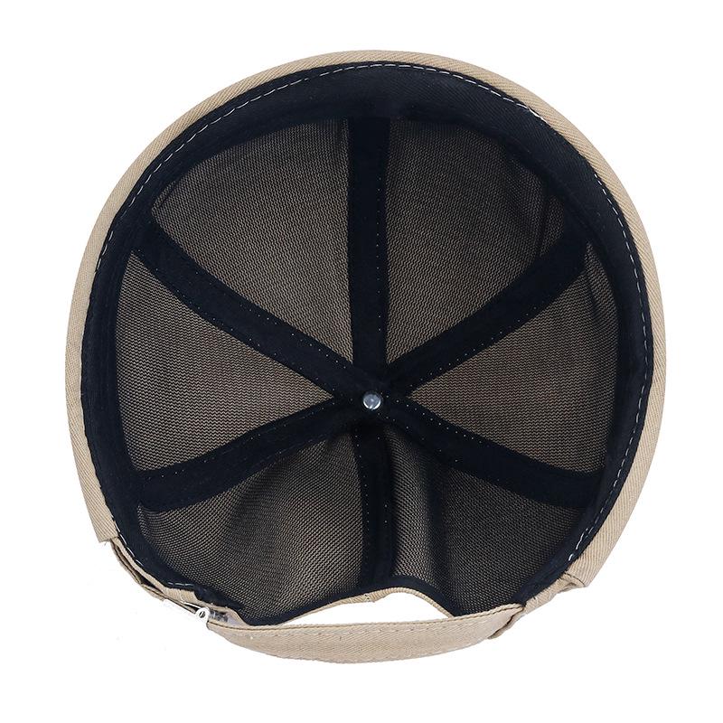 Frühling Retro Hip Hop Schiebermütze: Einfarbiger Streetdance Melonenhut ohne Krempe