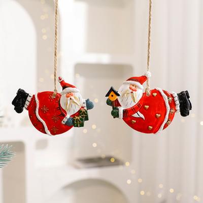 Závěsné přívěsky Santa Clause Vánoční stromek Dekor Pryskyřice Slavnostní dekorace pro Domácí Párty Vánoční DIY Dárky