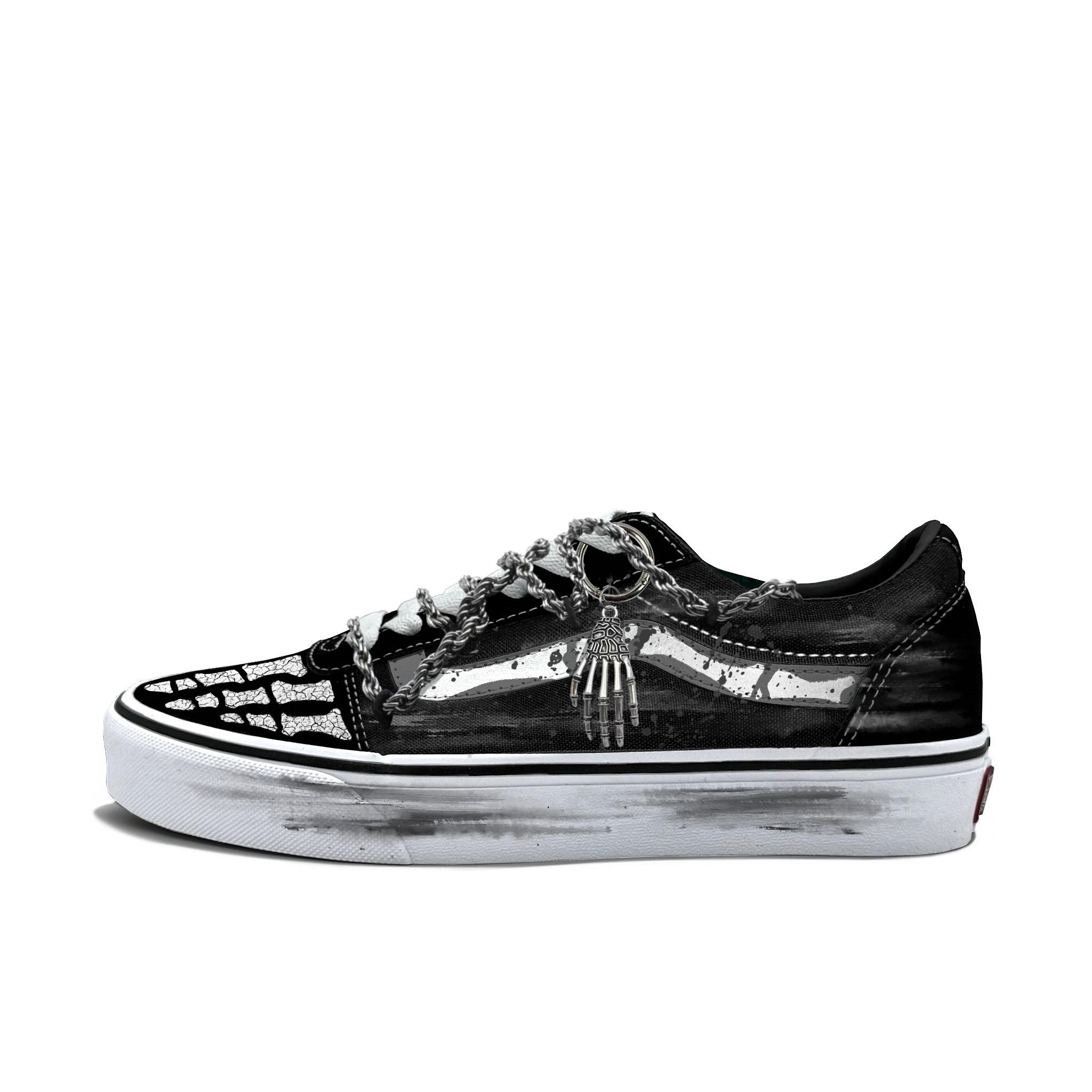 

Vans Ward Стійкі до стирання Низькі Скейтбордичні кросівки Чоловічі Чорний Білий VN0A36EMC4R(Команда613-) 44