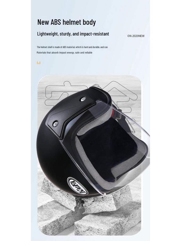 GB Certified Universal Helmet: Half Helmet for Men & Women, Anti-Fog, Four-Season Comfort, Safety Assurance