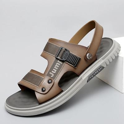 Fashion Summer Mens Breathable Soft Sole Sandals Comfortable Open Toe Design Slippers High Quality Outdoor Beach Leisure Work Men Shoes