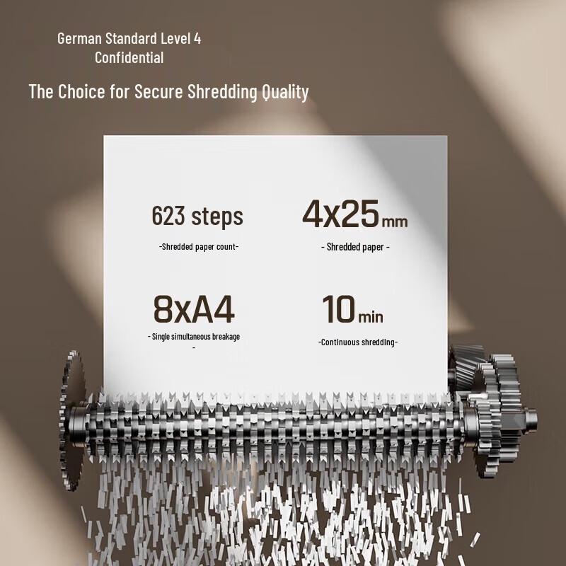 Deli Large Industrial Electric Paper Shredder GA390 CN Plug (adapter Included)