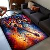 Musical Guitar Rug: Harmonize Your Home with Colorful Notes | Artistic Living Room Decor Pieces Skid resistant carpet