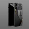 Luxury Wave Line Pattern Tempered Glass Black Phone Case For iPhone 11 12 13 14 15 16 17 Pro Max 17 Air 7 8 Plus XR XS X Cover