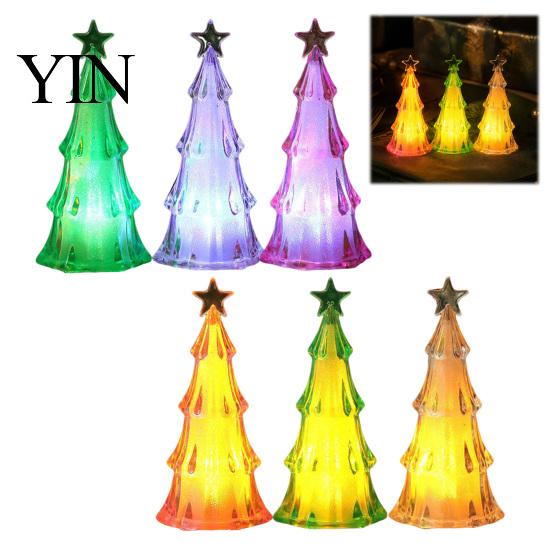 Festive Bookshelf Ornament Christmas Tree Night Light, LED Decorative Lamp for Bedroom And Party Atmosphere Safe Flameless Light Lighting, Plastic