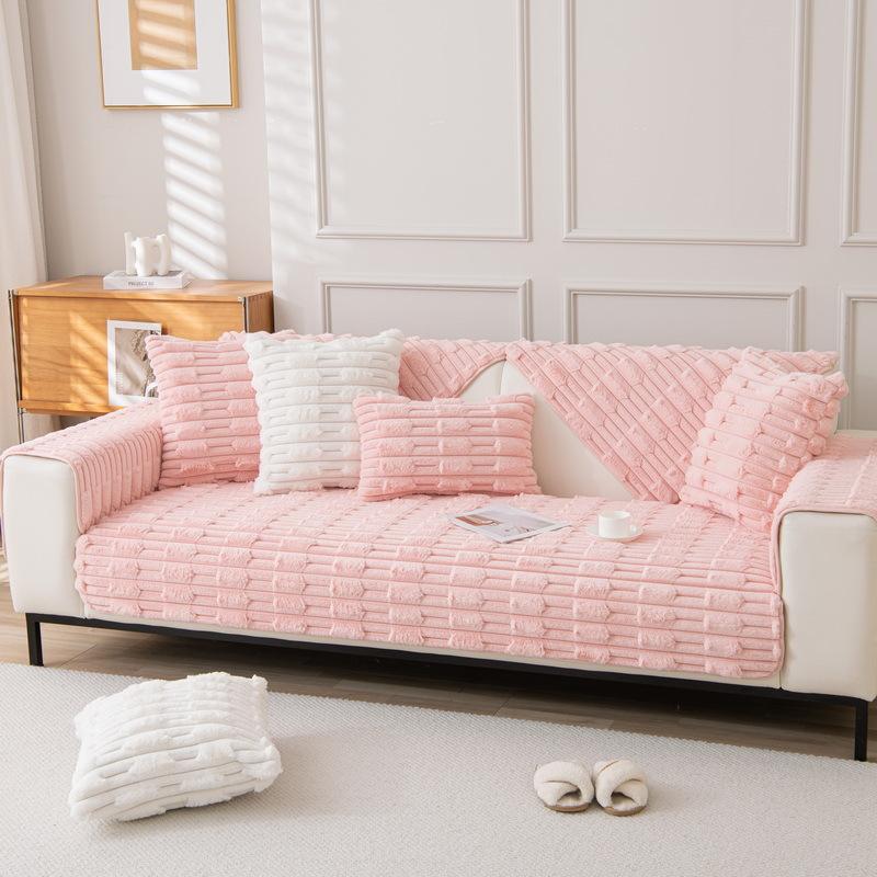 New Autumn and Winter Sofa Cushions, Plush Sofa Cushions, Thickened Warm Sofa Towels, Winter Simple Warm Sofa Cushions