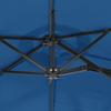Vidaxl Podwójny Parasol Ogrodowy Z Led, Niebieski, 316X240 Cm