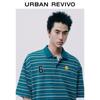 UR Men's Striped Embroidered Polo Shirt