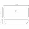 Luxury Rectangular Washbasin 71 X 39 Cm Ceramic