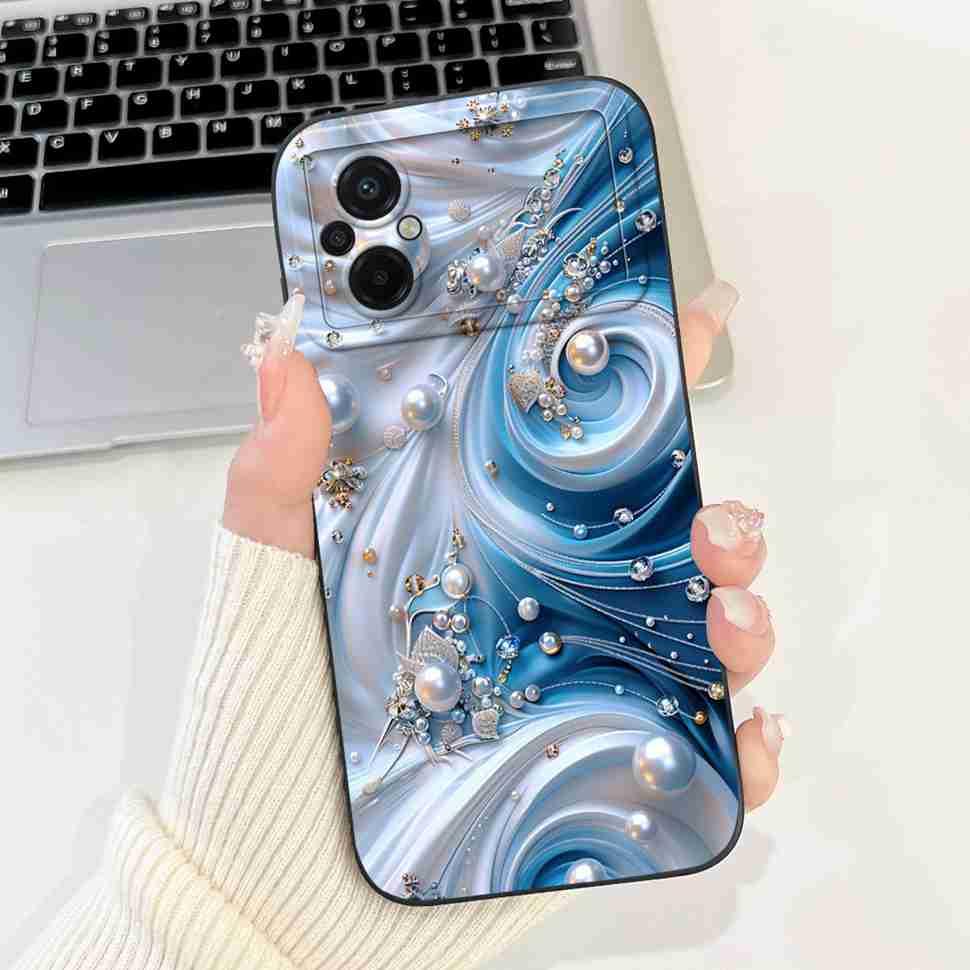 For Xiaomi Poco M5 4G Case Fashion Painting Flower Soft Silicone Back Cover For Xiaomi PocoM5 POCO M5 4G Shockproof Phone Cases