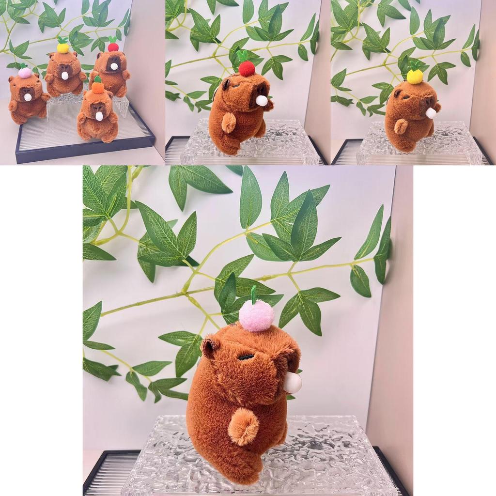 Adorable Capybara Plush Keychain Bubble Blowing Soft Toy Perfect For Animal Lovers