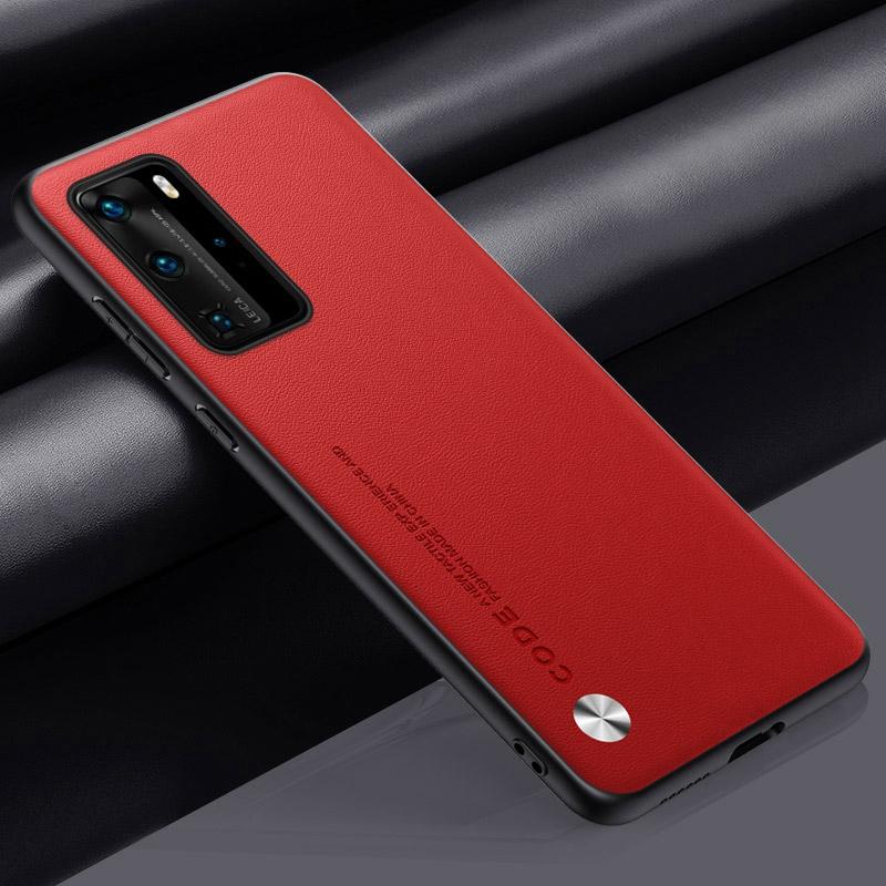 Luxury PU Leather Case For Huawei P40 Pro Plus Back Cover Matte Silicone Full Protection Phone Case For Huawei P40 Lite 5G 4G