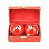 Cloisonné Handcrafted Fitness Ball with Bell and Blue Enamel for Seniors
