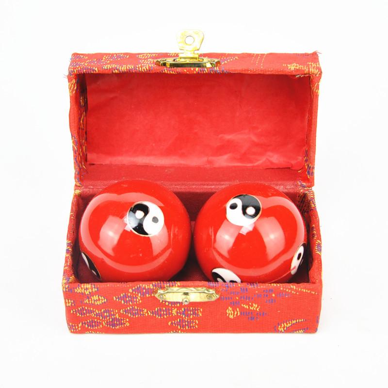 Cloisonné Handcrafted Fitness Ball with Bell and Blue Enamel for Seniors