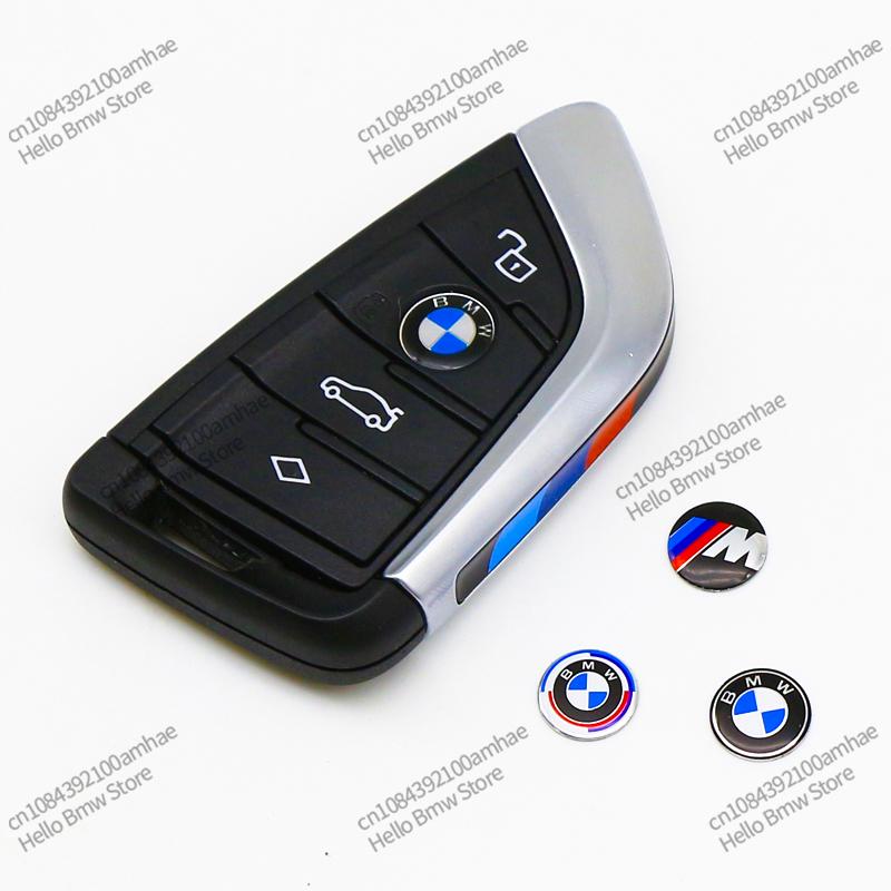 11mm 14mm Samolepka s logem emblému na ovladač klíče od auta Náhradní pro BMW E46 E90 F10 F30 G20 X1 X3 X5 M Performance 50. výročí