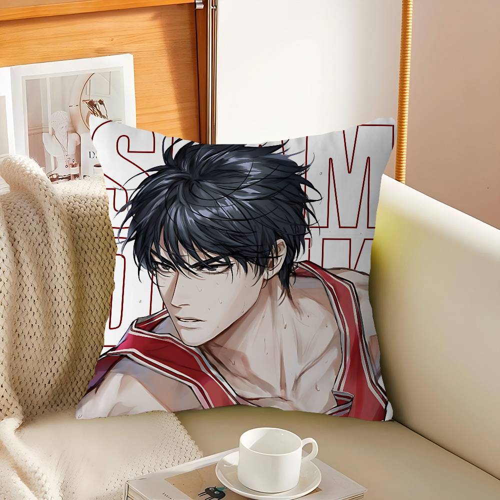 R-Rukawa Kaede Decorative Room Aesthetics Pillow Case Home Decor Bedroom Sofa Bed Couch Pillow Cover 45x45