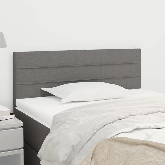 VidaXL Headboard Bedroom Furniture Bed Accessory Single Bed Headboard Interior Dark Grey 90x5x78/88 346117