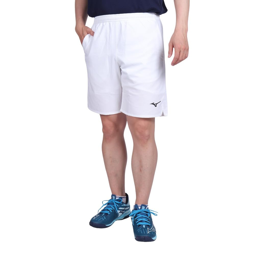 

Mizuno Tennis and Badminton Game Officially Approved by the Japan Badminton Size L Pants, Shorts, Association, Unisex, 62JBB023, White, белый