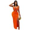 C7407 European & American Fashion: Sexy Knit Halter Backless Dress for Women