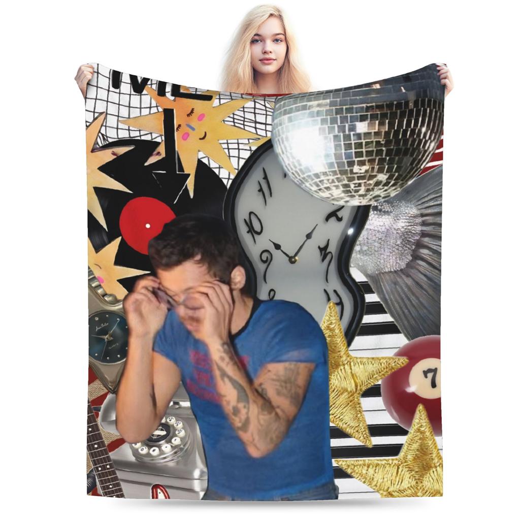 Super Soft Harryed Stylesed Kiss All the Time Throw Blanket Premium Fleece Flannel Blanket Fuzzy Plush Blankets All Season Use