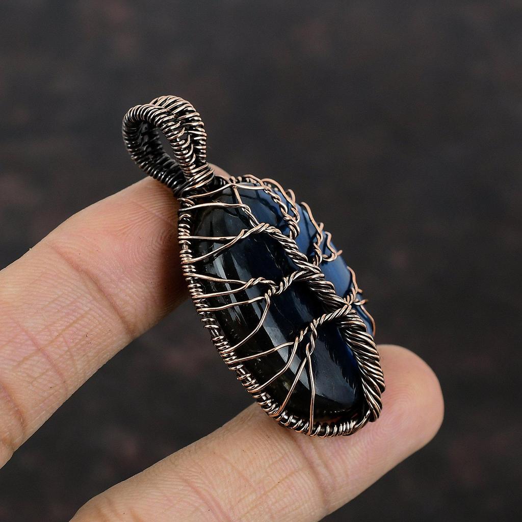 Tree Of Life Labradorite Pendant Copper Wire Wrapped Pendant Handmade Copper Jewelry Genuine Gemstone Pendant Gift For Her Wire Wrap Jewelry