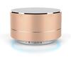 Reflective LED Light Metal Round Shape Bluetooth Speaker A10 Pink