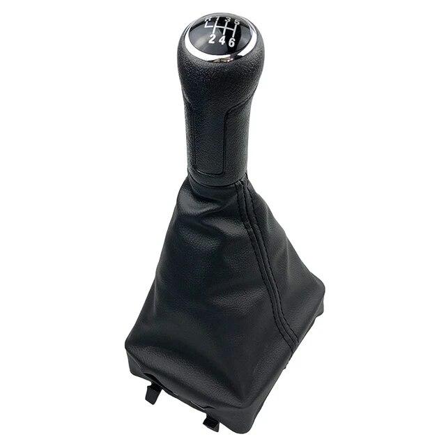 Für VW Polo 9N 9N2 2002 2003 2004 2005 2006 2007 2008 2009 2010 Limousine 5/6 Gang Schalthebelknauf Gamasche Leder Stiefelabdeckung Hülle