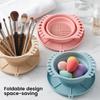 3 In 1 Makeup Brush Cleaner Silicone With Brush Holder Powder Puff Cleaning Bowl Folding Makeup Brush Cleaning Box Travel