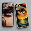 Art Painting Portrait Close-up Phone Case For iPhone 16 13 11 12 14 15 Pro Max Mini XR XS X 15 14 7 8 Plus SE2 Back Cover Funda