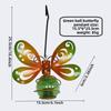Solar Garden Light With Iron Figure And Warm Glow For Outdoor Decor