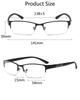Reading Glasses Men Women High Quality Half Frame Diopter Eyewear Business Male Presbyopic Eyeglasses Lentes De Lectura Mujer