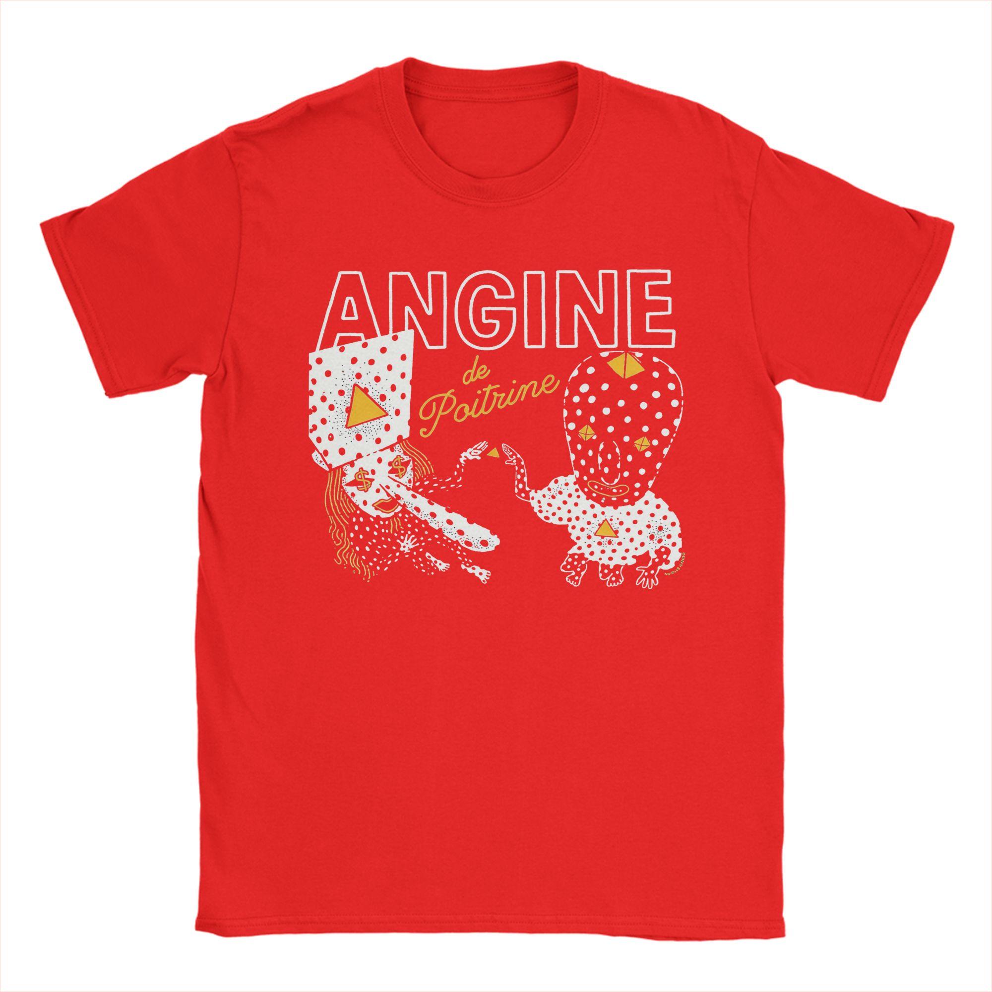 Angine de Poitrine T Shirts Unisex Cotton Vintage TShirt Round Neck Tees Short Sleeve Clothing Plus Size S