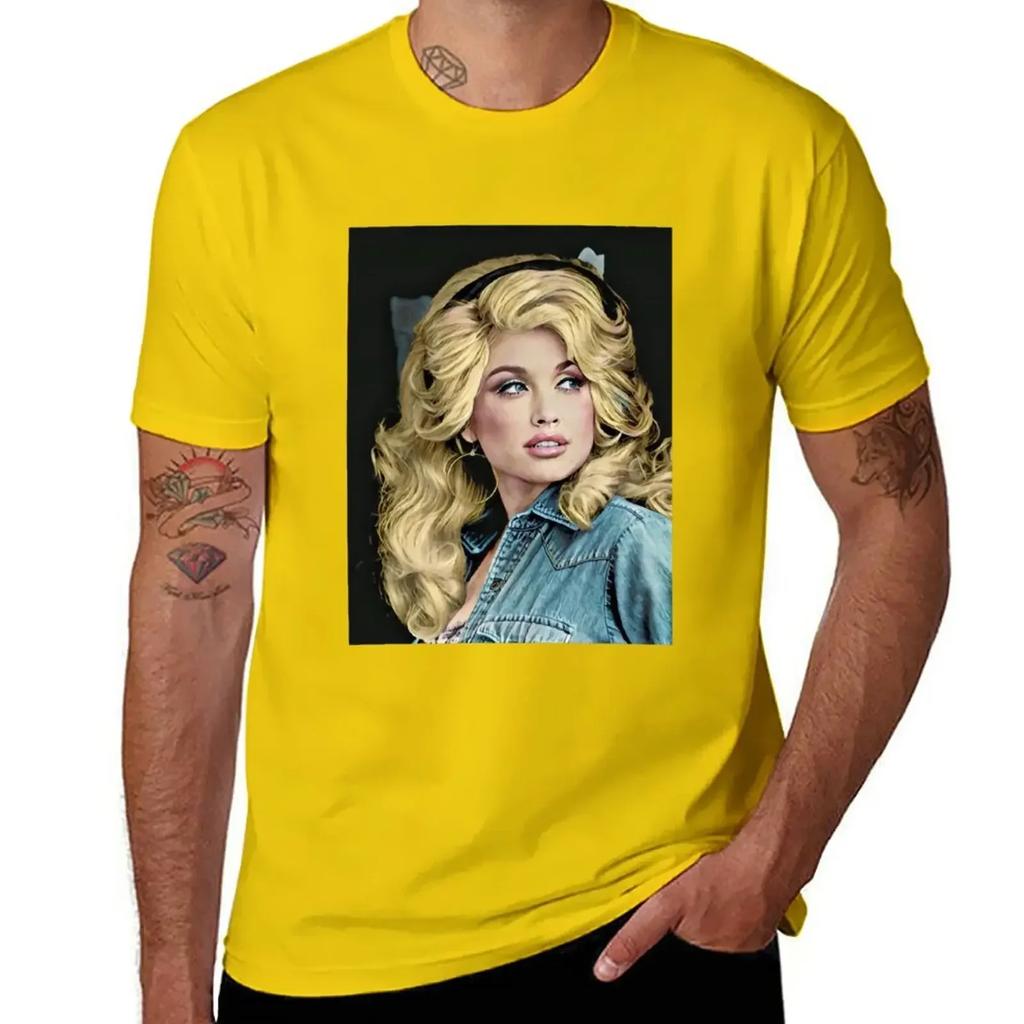 Vintage Dolly Parton Geschenk für Liebhaber T-Shirt lustig süße Kleidung Tierdruck für Jungen Trainingsshirts für Männer