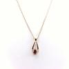 Altesse [F7136] - Gold Plated 'Scarlett' Ruby Necklace - 24x10 Mm