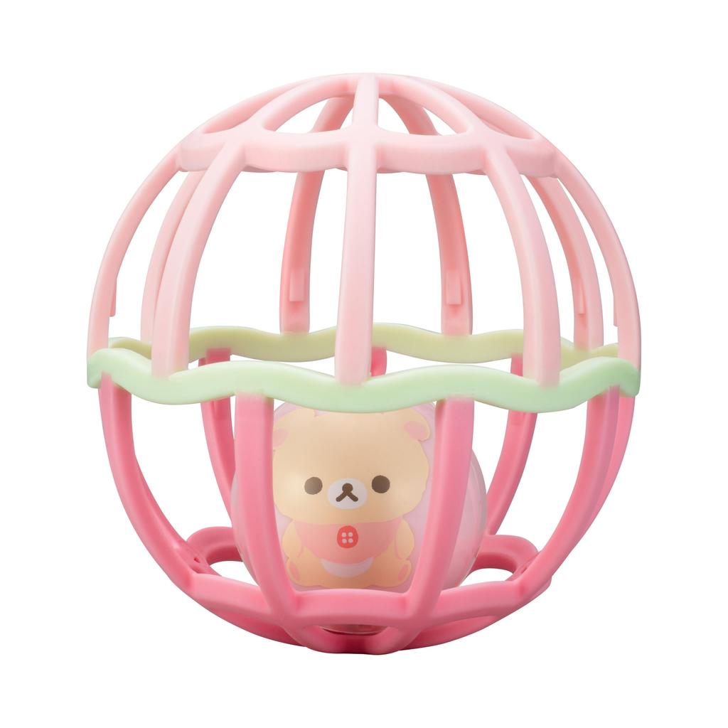 AGATSUMA Rilakkuma Baby Shaka Shaka Pink Ball, (Ages 2+)