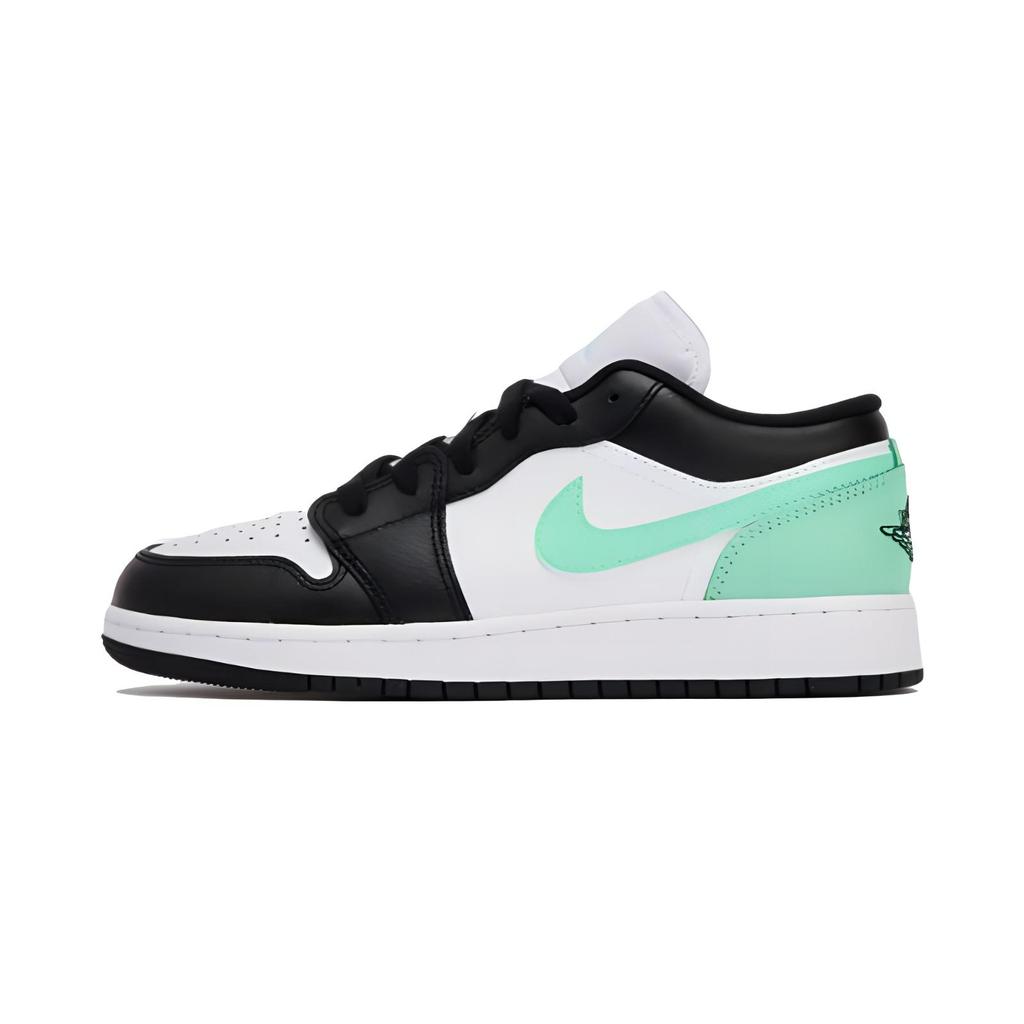 Jordan Air Jordan 1 Cherry Blossom Milk Green Slip Resistant Low Top Vintage Basketball Shoes Men's White Green 553558-131(Team85-)