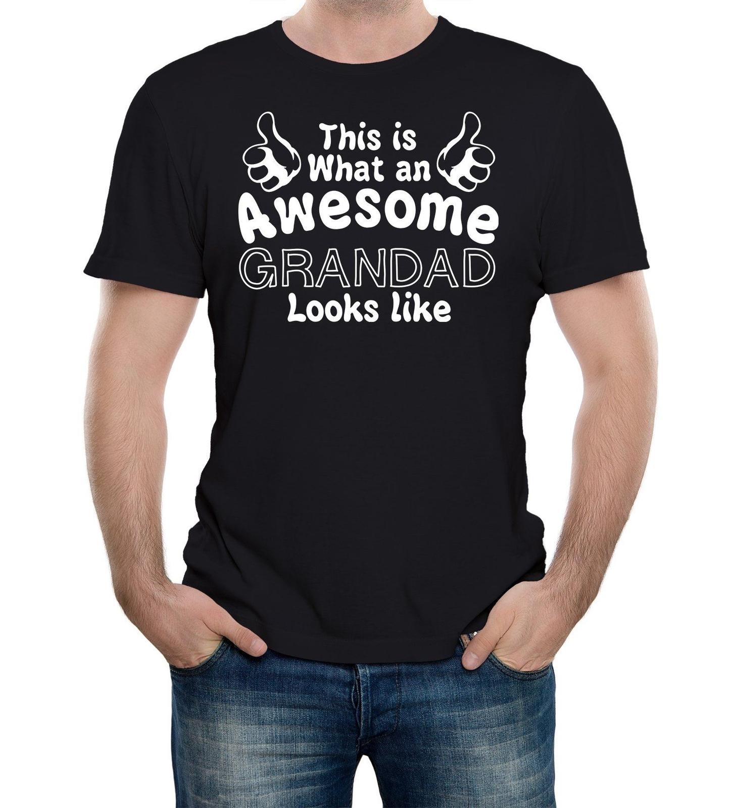 Mens This is What an Awesome Grandad Looks Like T-Shirt Mens Womens Tees Top Pops Grandpa Fathers Day L