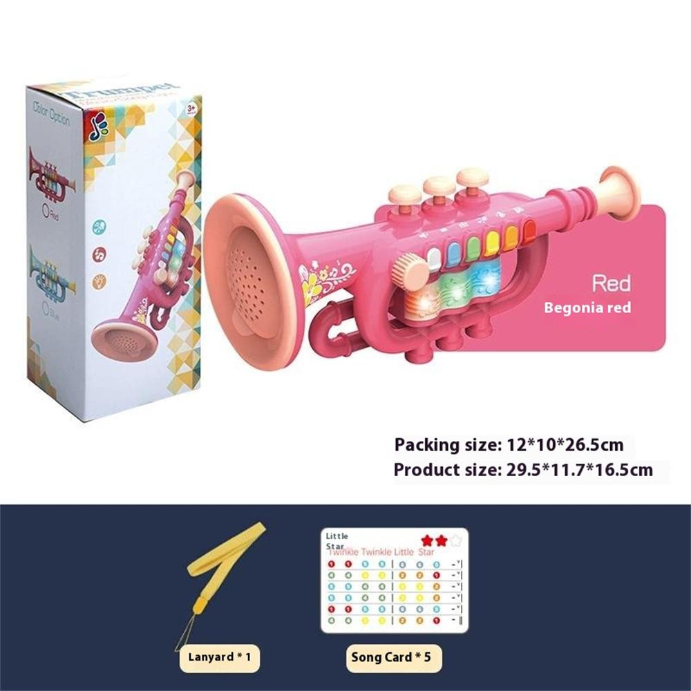

Musical Instrument Kids Toy Trumpet Educational Preschool Learning Blowing Instrument for Toddlers Early Childhood Development Blue