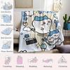 Cute Chiikawa Cartoon Flannel Blanket Warm Soft Halloween Christmas Couch Warm Cozy Decorative Decor Gift for All Season