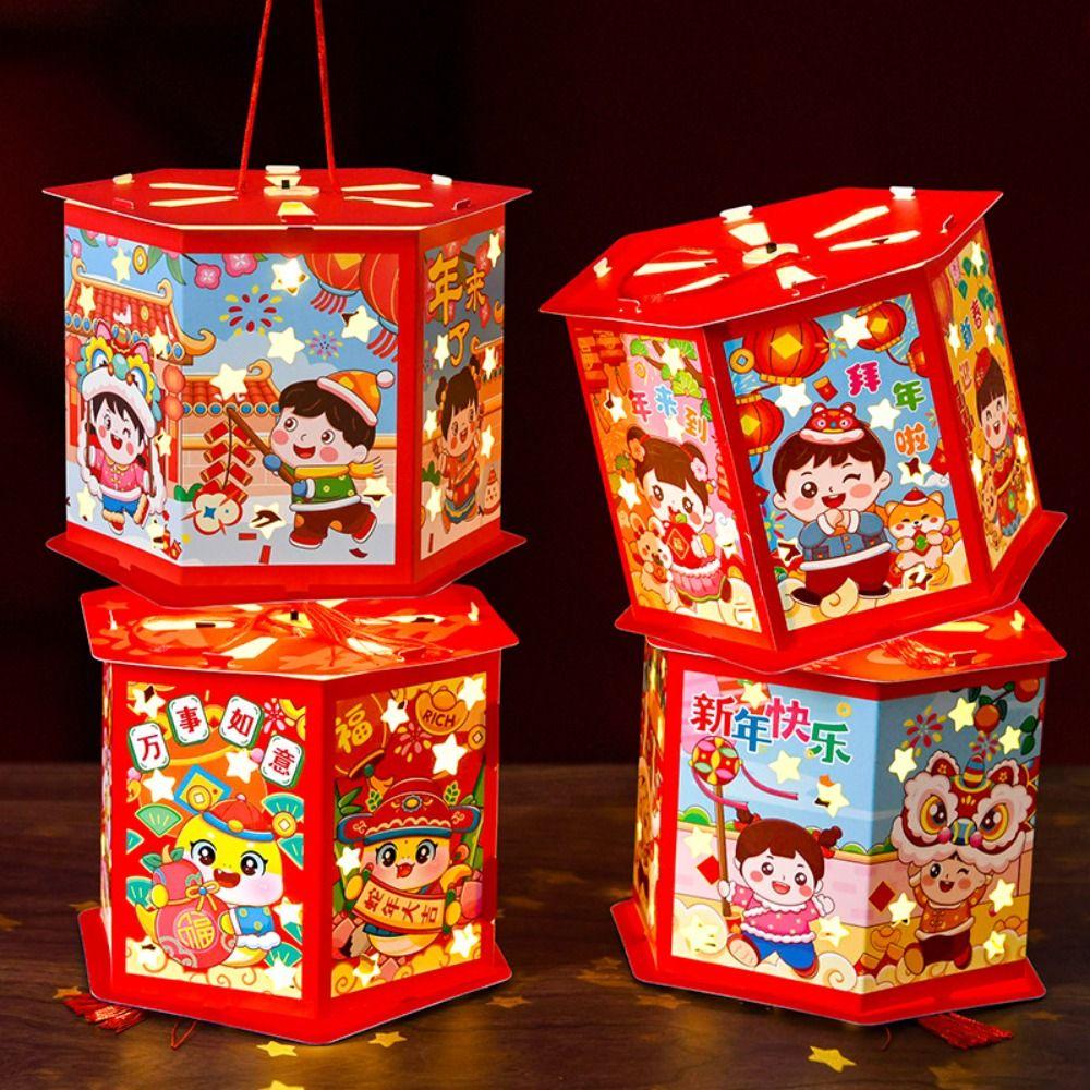Chinese Style New Year Luminous Lantern Cartoon Celebration Lantern  Home New Year Gift