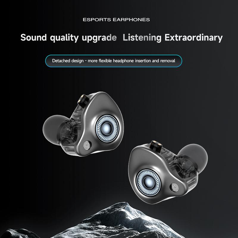 Digitale Chip Kabelgebundene Kopfhörer 3,5 mm AUX/Typ C HIFI In-Ear Einsteckbare Headsets Mit Mikrofon Für Samsung Huawei Xiaomi OPPO iPad PC PS4 PS5 PC