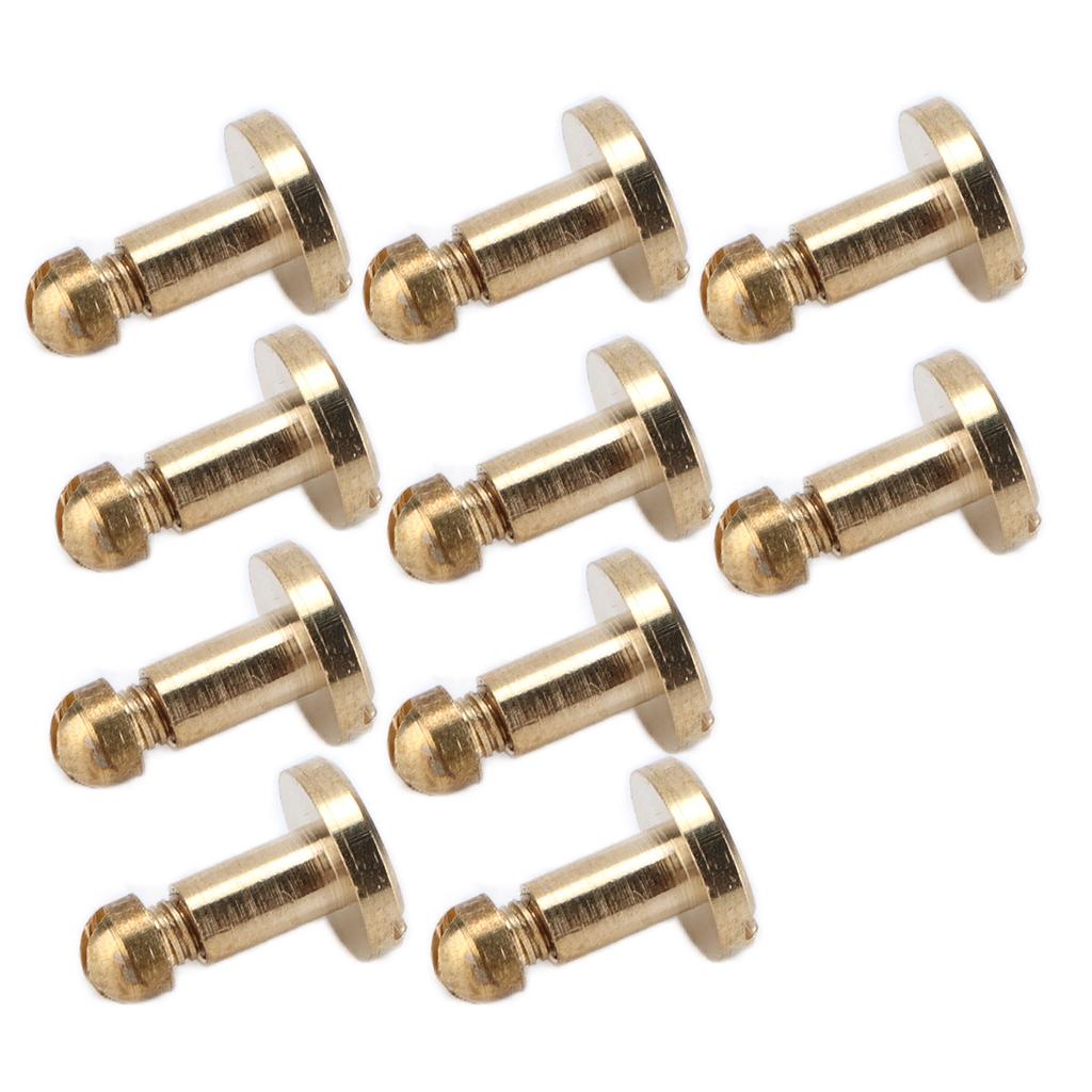 10 Sets Book Binding Screw Easily Binding Disassemble Sturdy DIY Ledger Rivets for Leather Crafts