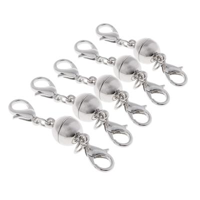 5 Sets DIY Jewelry Making Ball Magnetic Clasps Connector with Lobster Clasp